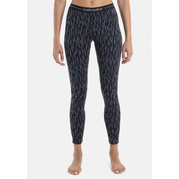 icebreaker Women's Merino 260 Vertex Glacial Camo Leggings Graphite Black Small - Picture 7 of 8